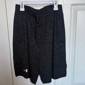 Under Armour Black Patterned Athletic Shorts